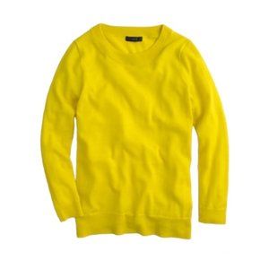 J. Crew Merino Wool Tippi Sweater in Yellow Size XS Preppy Office Bright